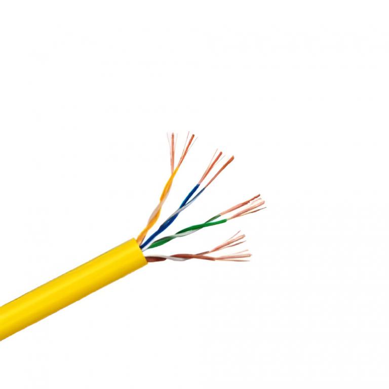CABLE UTP CAT5E INTERIOR x305MTS, AMARILLO, COBRE (CERTIFICADO)
